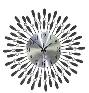38X38cm Crystal Sun Modern Style Silent Wall Clock