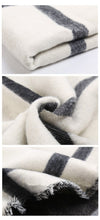 Load image into Gallery viewer, Cashmere Blend Black and White Double-Sided Blanket/Shawl JaydeeBedding
