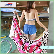 Load image into Gallery viewer, Womens Beach Design Pink Sports Towel