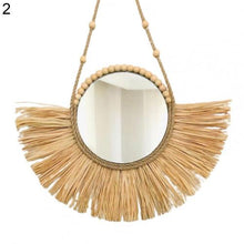 Load image into Gallery viewer, Multi-function Hanging Mirror Straw  Decorative Ornament