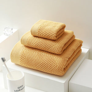 3Pcs 100% Cotton Highly Absorbent Bath Towels Set