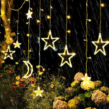 Load image into Gallery viewer, 138 LED Christmas Solar String Curtain Lights