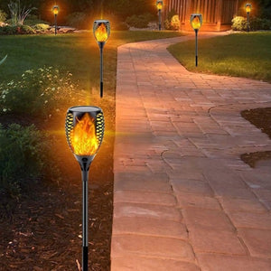 96 LED Outdoor Solar Torch Flickering Dancing Flame Lamp