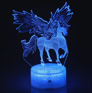 USB LED Unicorn 3D Lamp Acrylic Christmas Gift