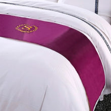 Load image into Gallery viewer, Centre Suede Embroidered S Sign Bed Runner