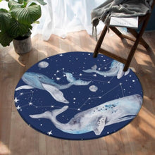 Load image into Gallery viewer, Orcinus Orca Whale Round Carpet/Rug