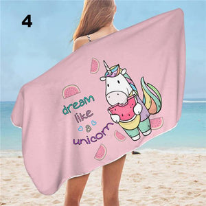 Unicorn Microfiber Beach/Bath Towel Jaydee Bedding