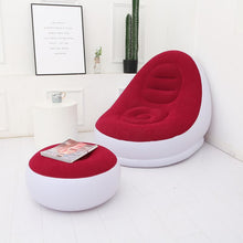 Load image into Gallery viewer, Adult PVC Lazy Inflatable Sofa +Foot Pad