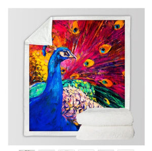 Peacock Bird Blanket