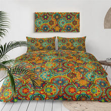 Load image into Gallery viewer, Mandala Indigo Pattern Bedding Set