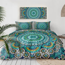 Load image into Gallery viewer, Colourful Floral Bohemian Printed Quilt Cover Set