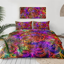 Load image into Gallery viewer, Colourful Floral Bohemian Printed Quilt Cover Set