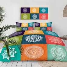 Load image into Gallery viewer, Colourful Floral Bohemian Printed Quilt Cover Set