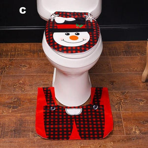 Santa Claus Toilet Carpet Cover Set