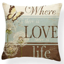 Load image into Gallery viewer,  Polyester Linen Vintage Nostalgia Chic Design Cushion Cover