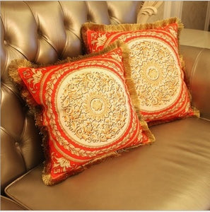 European Gold Velvet Cushions Cover