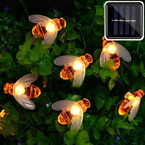 Solar LED Honey Bee String Fairy Christmas Light