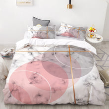 Load image into Gallery viewer, 3D HD Digital Pink Marble Quilt Cover Set-jaydeebedding