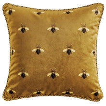 Load image into Gallery viewer, Gold Fringe Design Velvet Cushion Cover