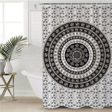 Load image into Gallery viewer, Boho Blue Bath Shower Curtain