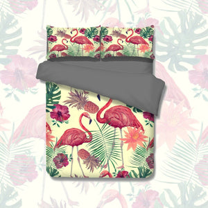 Flamingo Tropical Quilt Cover Set