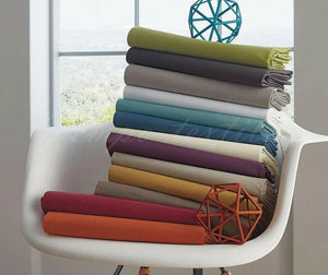 1000TC Ultra Soft Bamboo Blend Fitted Flat Pillowcases Bedding Sheet Set