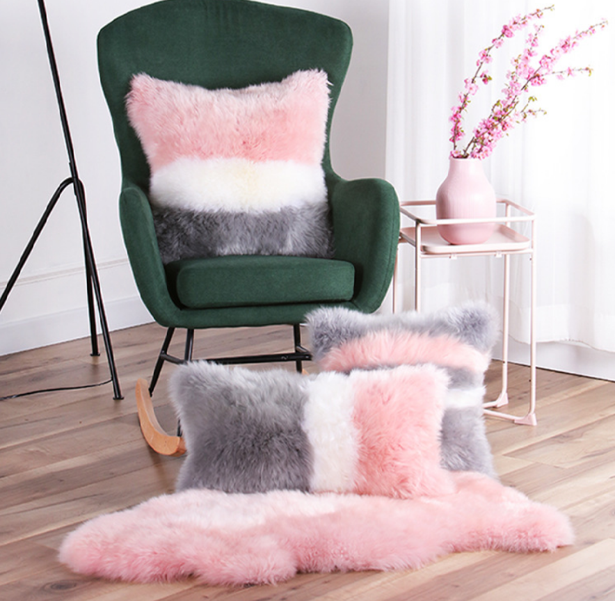 Fluffy pink shop cushion covers