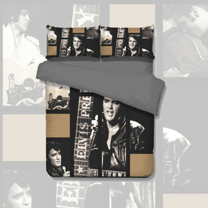 Elvis Presley Black Quilt Cover Set