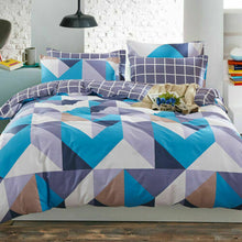 Load image into Gallery viewer, Single/Double 100%Cotton Checked Quilt Cover Set