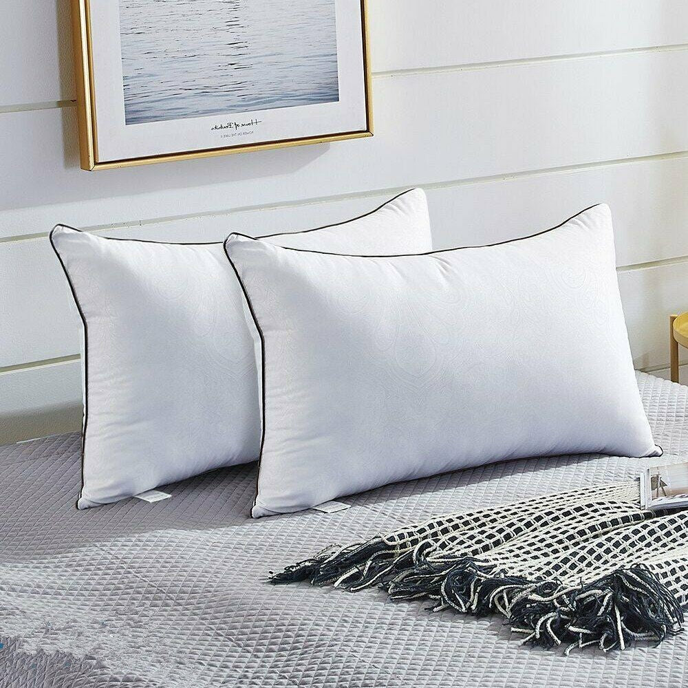 Luxury Twin Pack King Size Extra Large Soft Touch Microfibre Pillows 47cm x  90cm (19x36)