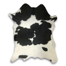 Load image into Gallery viewer, Real Calfskin Rug Black and White Size 28 x 32 Inches, Top Quality