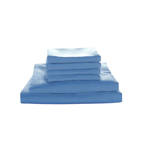 1000TC Ultra Soft Queen Blue Bed Sheet Set