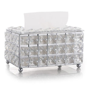 Shiny Rhinestone Tissue, Napkin Box and Paper Rack for Office Table