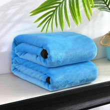 Load image into Gallery viewer, 100cm x 120cm Solid Soft Plush Warm Flannel Blanket