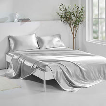 Load image into Gallery viewer, 1800TC All Size Ultra Silk Satin Flat Fitted Sheet