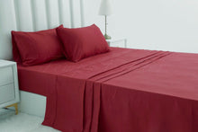 Load image into Gallery viewer, 1000TC Ultra Soft Bamboo Blend Fitted Flat Pillowcases Bedding Sheet Set