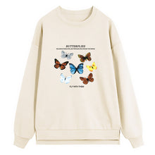 Load image into Gallery viewer, 100 cotton plus size loose sweater women's autumn and winter 2022 new letter printed round neck pullover split jacket