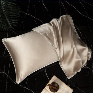 100% Mulberry Silk Pillowcase  48CM*74CM 9 Colours- With Piping JaydeeBedding