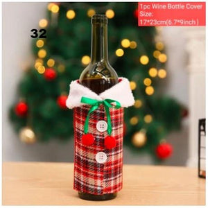 Christmas Santa Claus Wine Bottle Cover