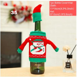 Christmas Santa Claus Wine Bottle Cover