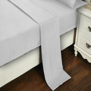 4 Pieces Microfiber White Bed Sheet Set JaydeeBedding