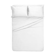 Load image into Gallery viewer, 4 Pieces Microfiber White Bed Sheet Set JaydeeBedding