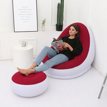 Load image into Gallery viewer, Adult PVC Lazy Inflatable Sofa +Foot Pad