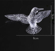 Load image into Gallery viewer, 5 Pieces Crystal Clear Acrylic Bird Christmas Tree Decoration