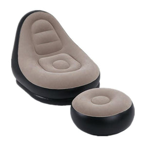 Adult PVC Lazy Inflatable Sofa +Foot Pad