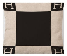 Load image into Gallery viewer, Retro H Linen square size 45x45cm Cushion Cover