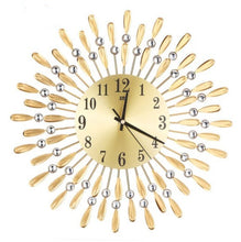 Load image into Gallery viewer, 38X38cm Crystal Sun Modern Style Silent Wall Clock