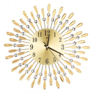 38X38cm Crystal Sun Modern Style Silent Wall Clock
