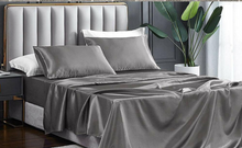 Load image into Gallery viewer, 1800TC All Size Ultra Silk Satin Flat Fitted Sheet 
