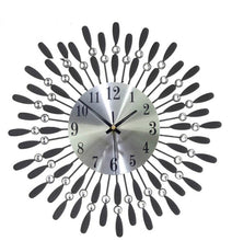 Load image into Gallery viewer, 38X38cm Crystal Sun Modern Style Silent Wall Clock